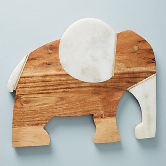 Anthropologie Other - Anthropologie Elephant Stone & Wood cheese board